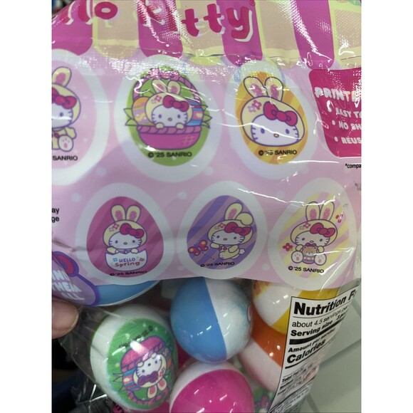 Hello Kitty Themed Easter Eggs Set, Prefilled with Assorted Hard Candies 14ct - Picture 4 of 5